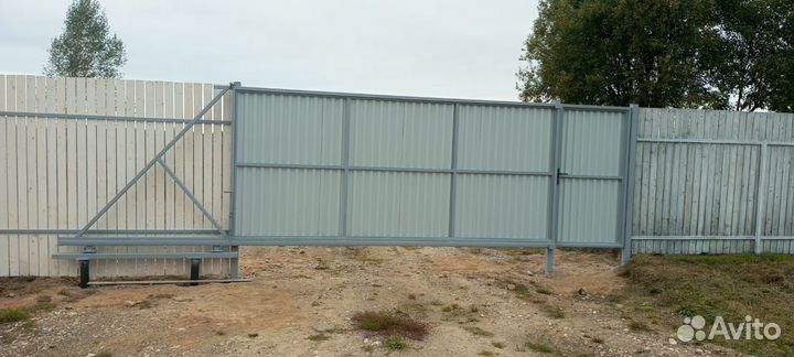 Откатные ворота под ключ с доставкой и установкой