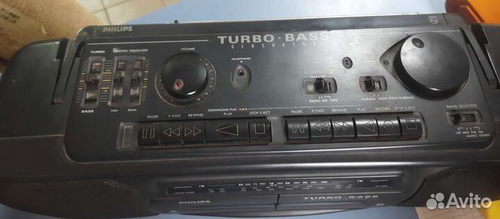 Магнитофон philips turbo bass