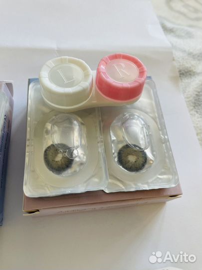 Линзы контактные цветные (черные, белые, красные)