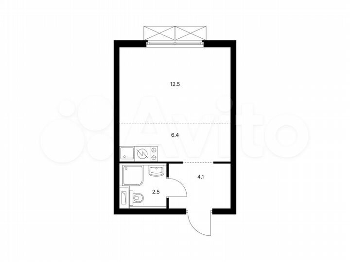 Квартира-студия, 25,5 м², 22/25 эт.
