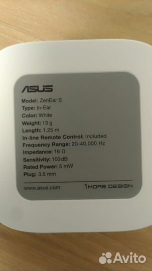 Проводные наушники Asus Zen Ear S