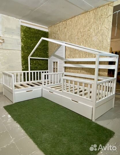 Детская кровать угловая