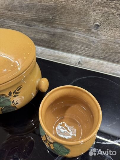 Глиняный горшок для запекания 2 шт