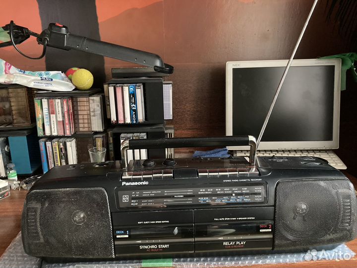 Panasonic RX-FT510 магнитола двухкассетная,AUX