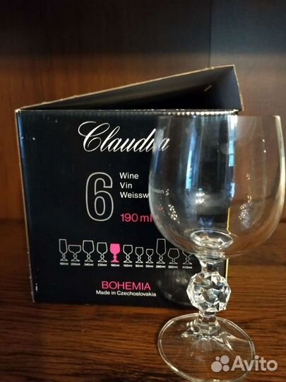 Бокалы, богемское стекло, Чехословакия