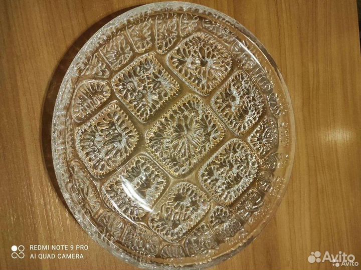 Хрустальное блюдо поднос СССР