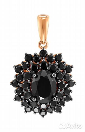 Золтая подвеска с сапфирами