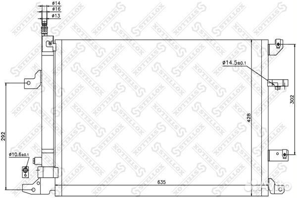 Радиатор кондиционера stellox, 1045214SX