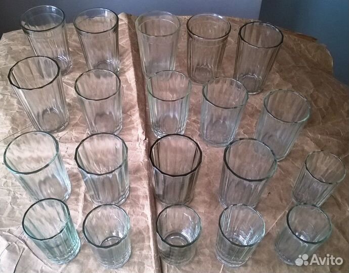 Стаканы и стопки граненые СССР в ассортименте