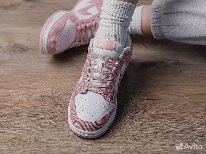 Nike Dunk Low Pink Corduroy