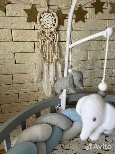 Мобиль на кроватку Nattou +дополнительный муз блок