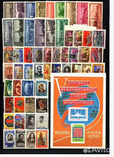 Альбом с марками СССР 1958,1959,1965