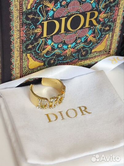 Dior Диор кольцо CD премиум гравировки