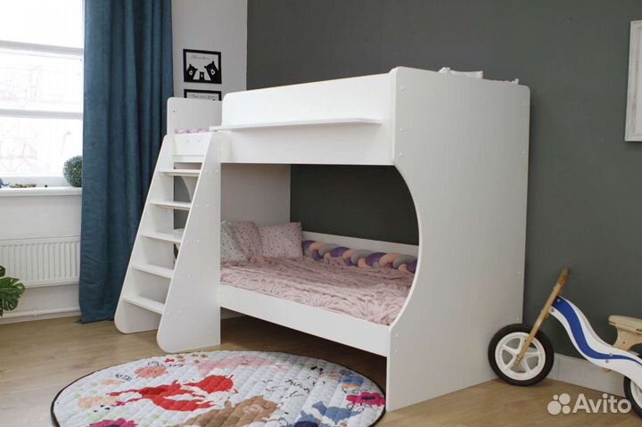 Детская кровать двухъярусная, кроватка, для двоих