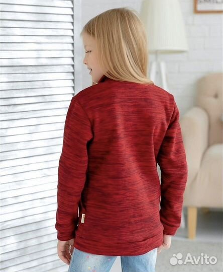 Кофта спортивная флисовая для девочки