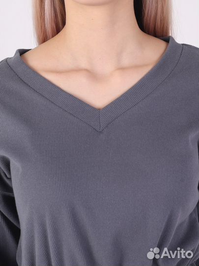 Платье в рубчик