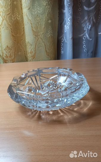 Хрустальная пепельница СССР чехия