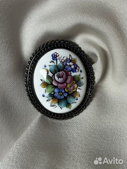 Брошь фарфор, живопись, СССР