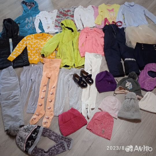 Пакет одежды 28 штук для девочки 104-128