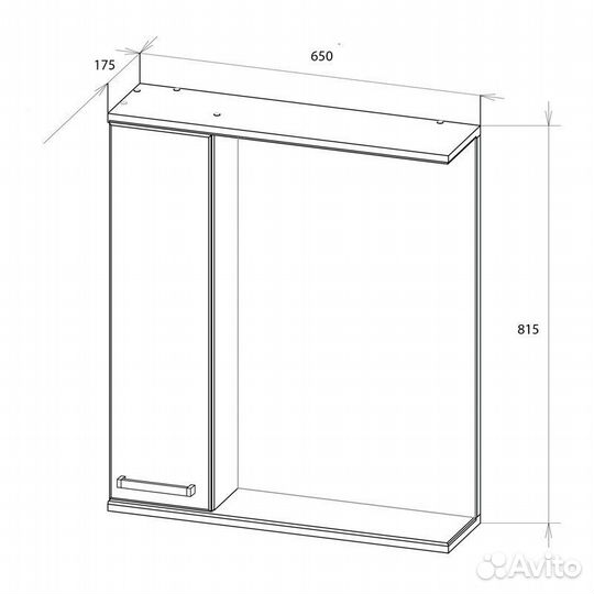 Шкаф-Зеркало Виктория 65/с Flamenco