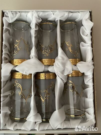 Стаканы для воды, Богемия, Антик, 6 шт