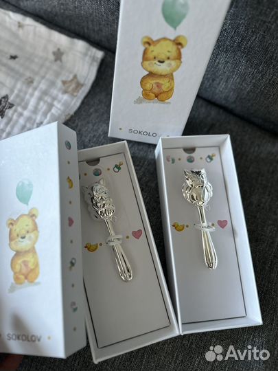 Детские погремушки из серебра Sokolov