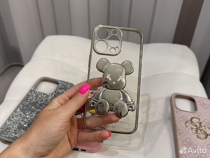 Чехол на iPhone 13 про guess swarovski