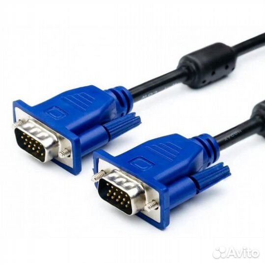 Кабель VGA - VGA 1.5m MRM A412, 2 фильтра