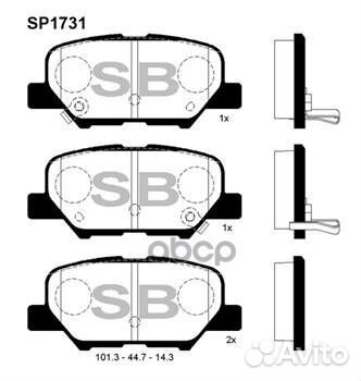 Колодки тормозные дисковые SP1731 Sangsin brake