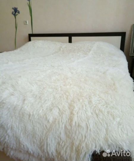 Плед пушистый травка