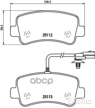 Колодки тормозные дисковые зад P68063 Brembo