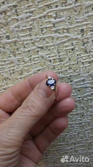 Кольцо золото сапфир