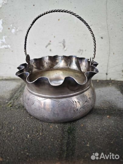 Сахарница Конфетница Серебро 84 проба Хлебников