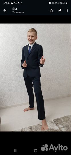 Классический костюм для мальчика 158