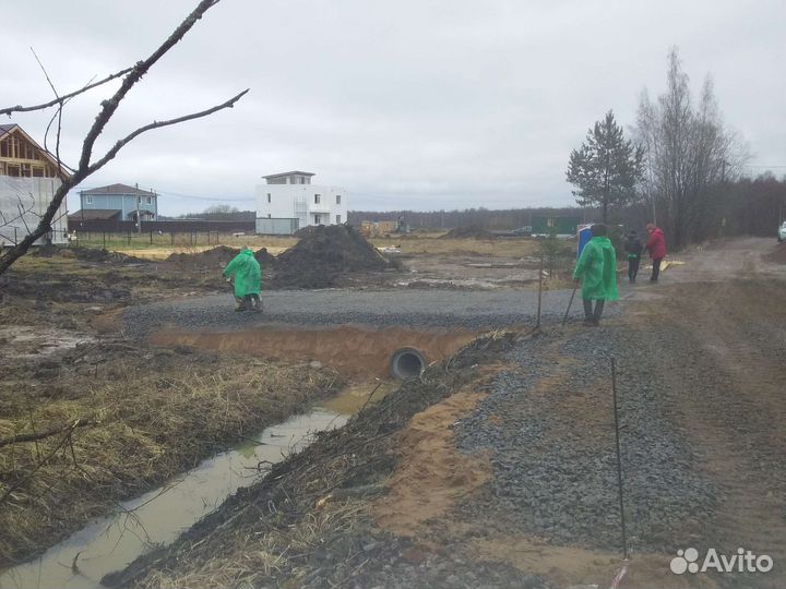 Строительство заезда+площадка на участке под ключ