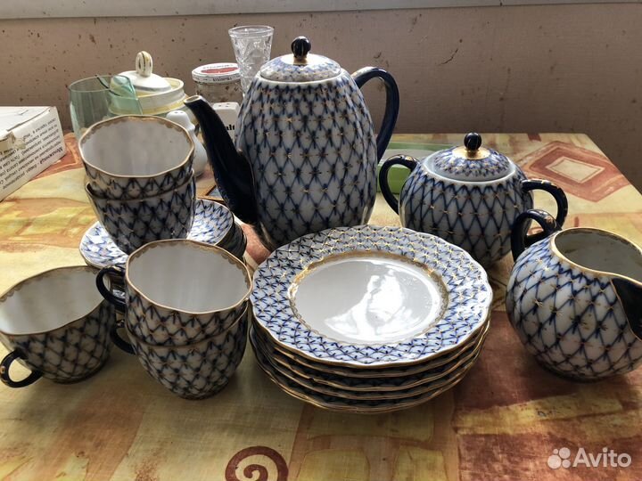 Сервиз чайный кобальт 1951