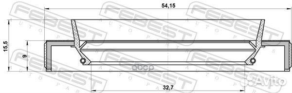 Сальник привода 0,261 95HBY34540915R Febest