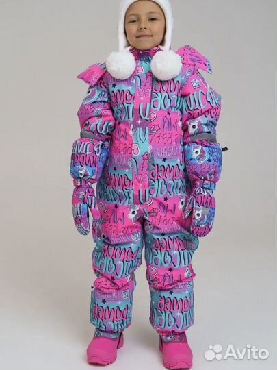 Зимний комбинезон для девочки 104