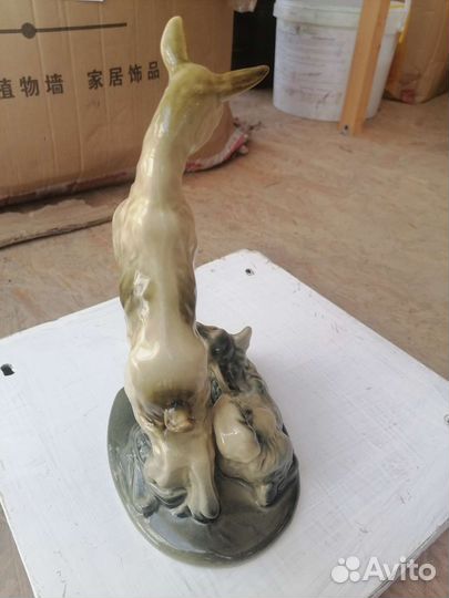 Козленок с собакой дружба