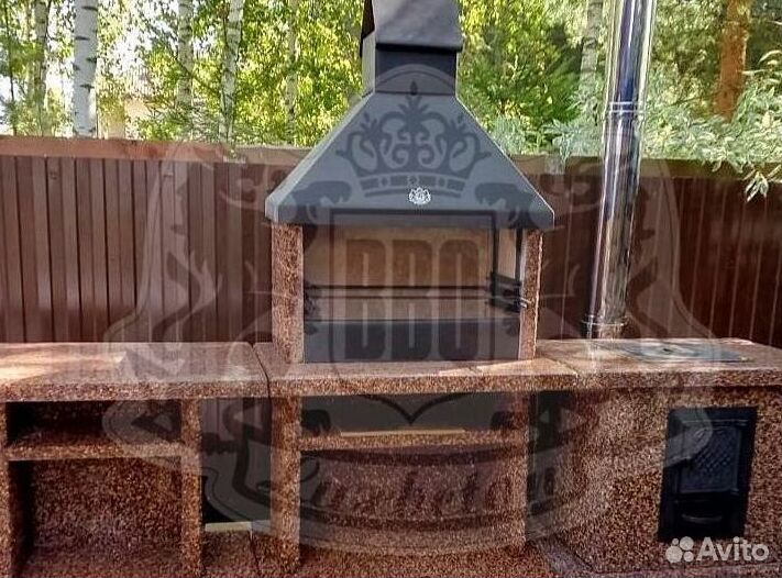 Мангальная зона без грязи и стройки на участке