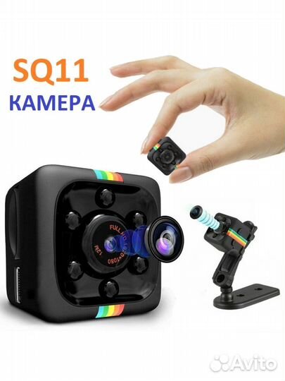 Мини камера видеонаблюдения, экшен камера sq11