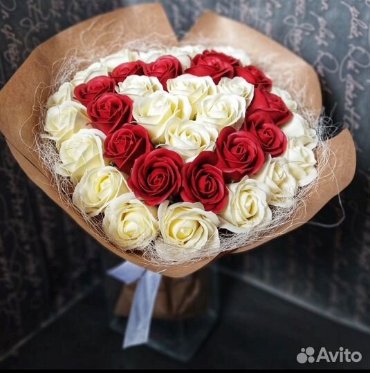 Букет из мыльных роз Сердце