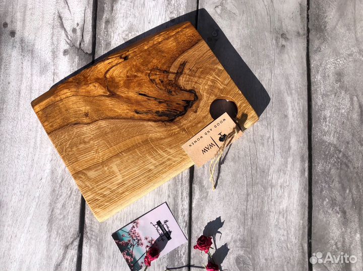 Доска деревянная разделочная из дуба