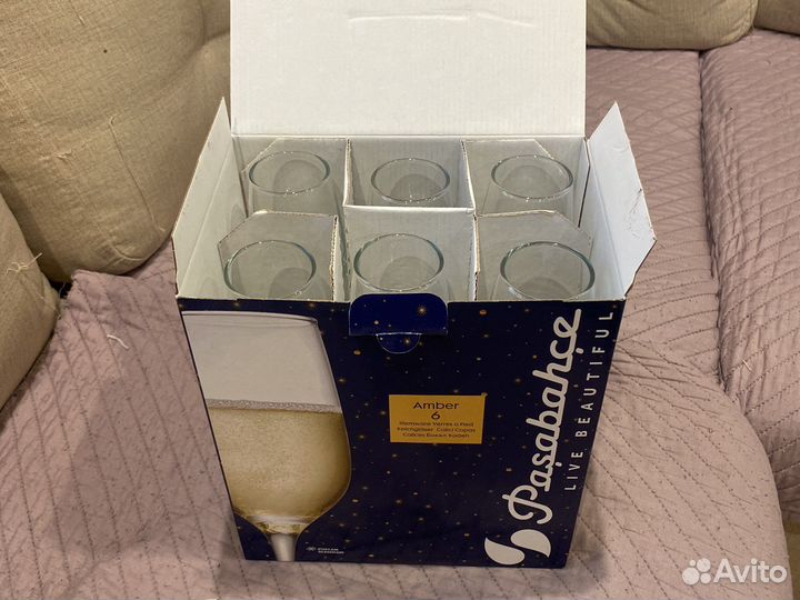 Бокалы новые 6шт