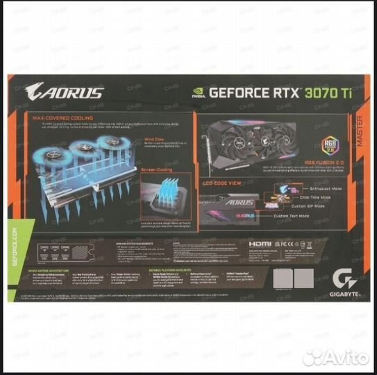 Видеокарта gigabyte GeForce RTX 3070 Ti aorus