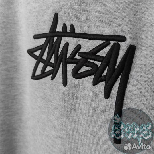 Худи Stussy base gray