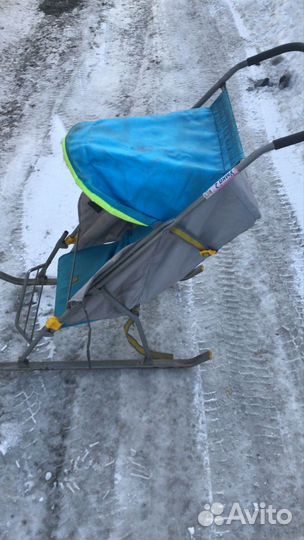 Детские зимние санки коляска бу
