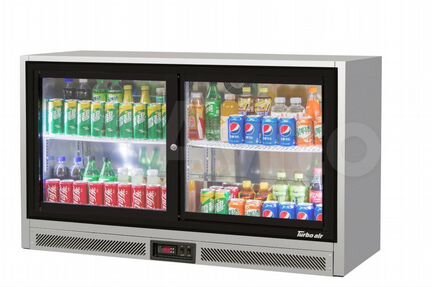 Барный холодильник (малый) витринного типа со сла
