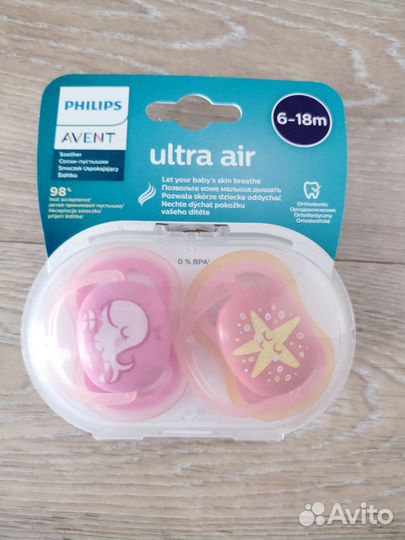 Соска пустышка avent 6 18