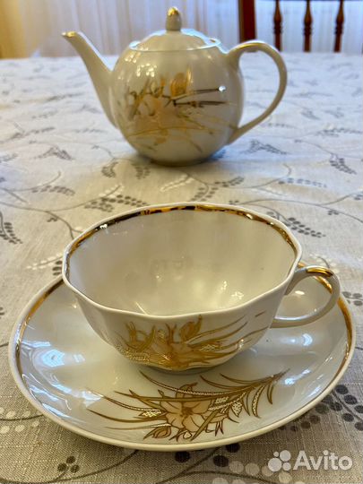 Сервис чайный дулевский фарфор на 6 персон